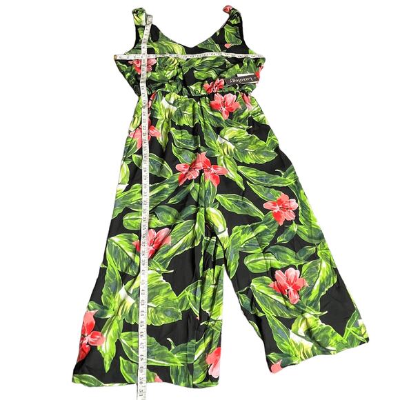Luxology NEW Hibiscus Floral Print Jumpsuit Romper - Size 12 - Wide Leg Pants - Picture 9 of 10